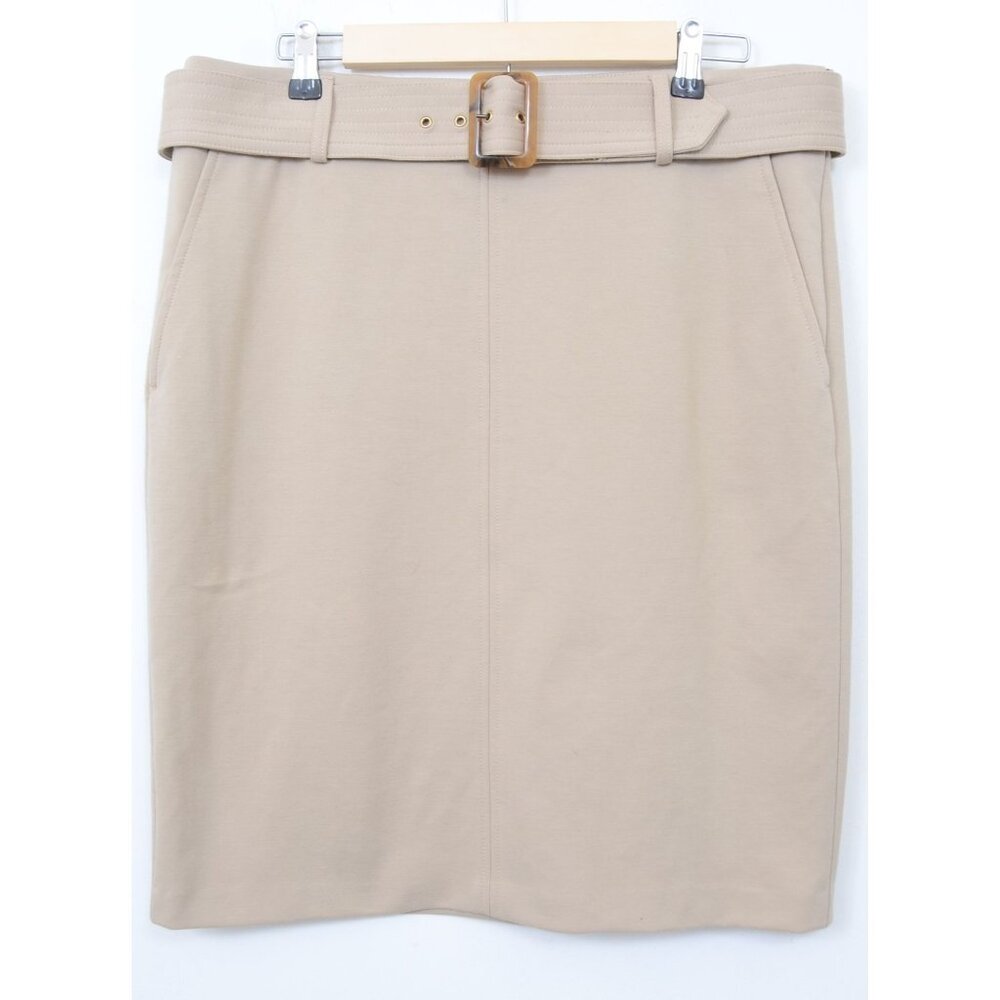 Banana Republic Size 14 Mini Pencil Skirt Belt Business Office Preppy Academia